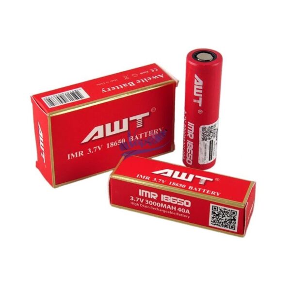 باتری 18650 ای و تی 3000 میلی آمپر (لیتیومی) | AWT Battery 18650 3000mAh