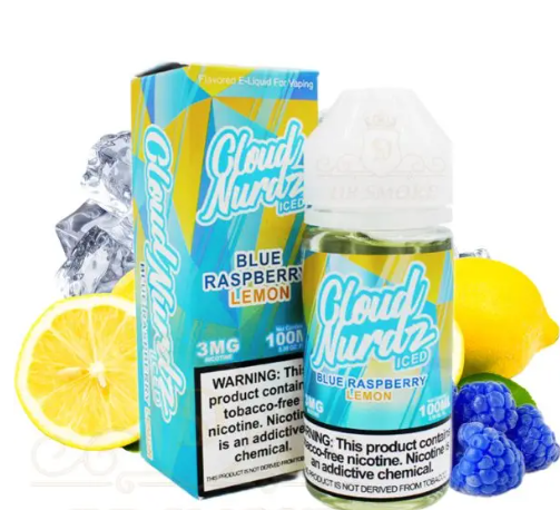 جویس کلود نوردز تمشک آبی 100 میل لیمو یخ | CLOUD NURDZ - تصویر 2