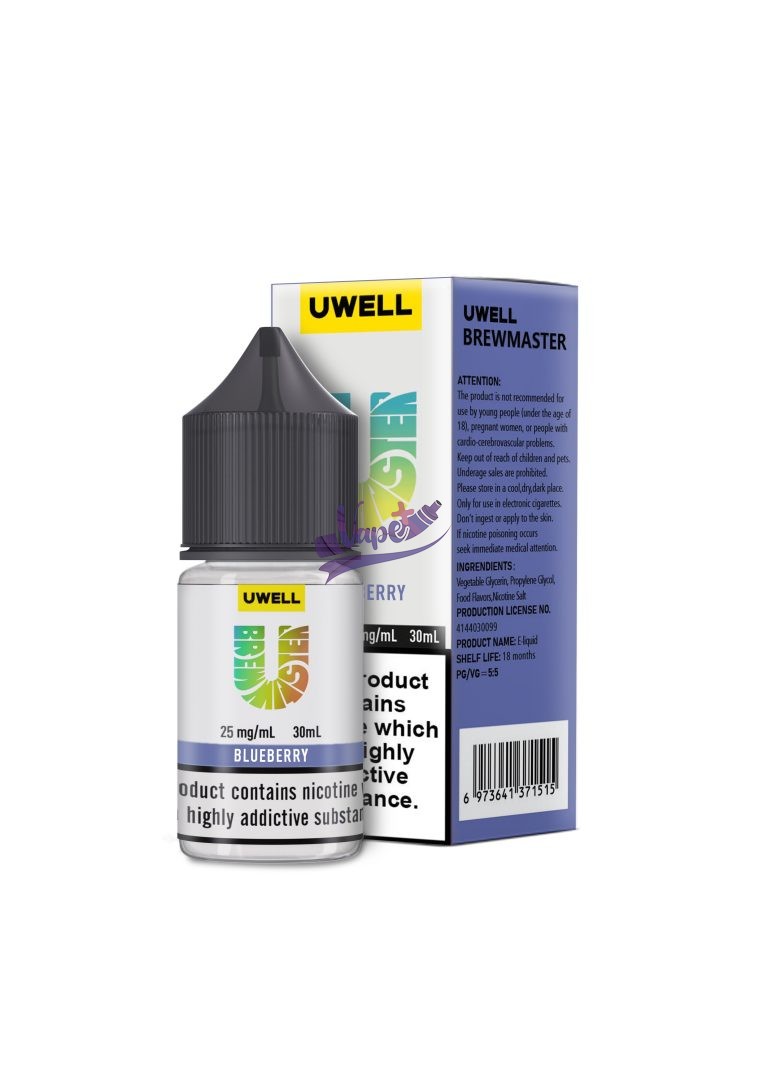 نیکوتین سالت بلوبری کمپانی یوول | Uwell Salt Blueberry 30ml - تصویر 2