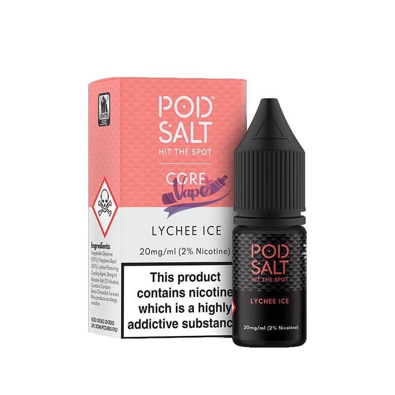 نیکوتین سالت پاد سالت لیچی یخ ۱۰ میل | Pod Salt Lychee Ice Salt (10ml) - تصویر 2