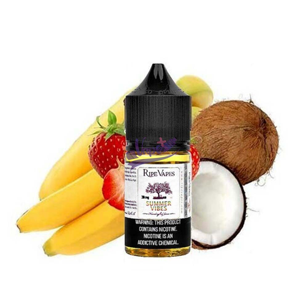 نیکوتین سالت توت‌فرنگی نارگیل موز رایپ ویپز | RIPE VAPES SUMMER VIBES - تصویر 2