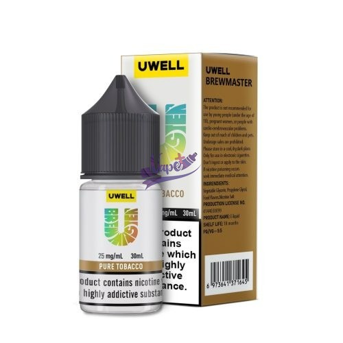 نیکوتین سالت یوول طعم تنباکو خالص | Uwell Pure Tobacco Salt (30ml) - تصویر 2