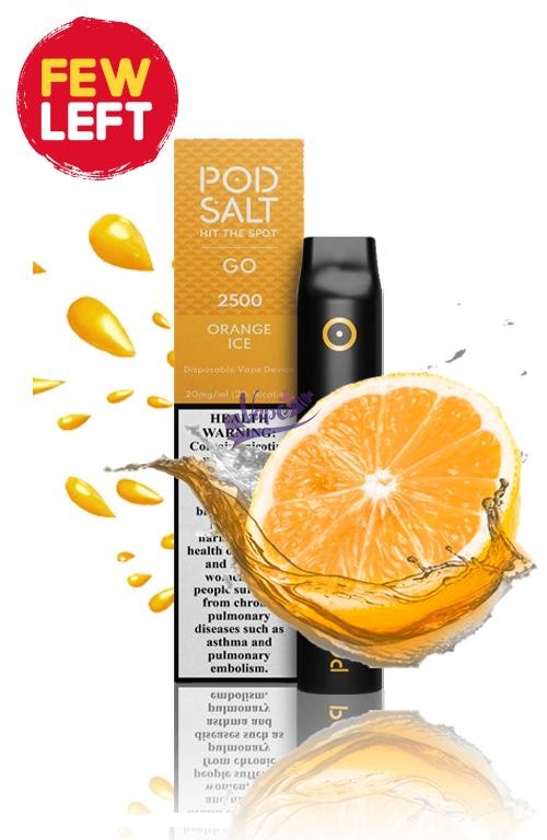 پاد یکبارمصرف پرتغال یخ ۲۵۰۰ پاف پاد سالت | PODSALT GO 2500 Orange Ice - تصویر 2
