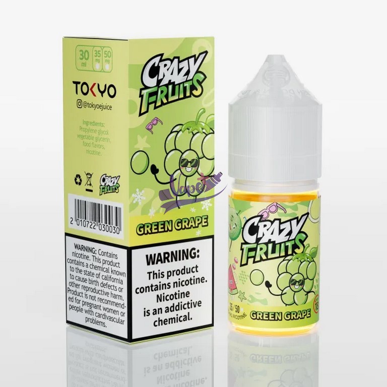 سالت نیکوتین انگور سبز یخ توکیو | Tokyo Crazy Fruit Green Grape Salt - تصویر 2
