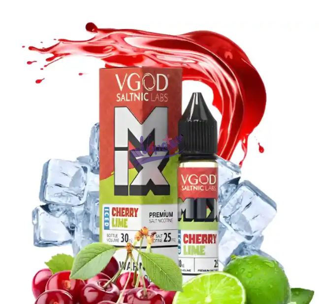 سالت نیکوتین گیلاس لیمو یخ ویگاد | VGOD MIX Cherry Lime Ice Salt - تصویر 2