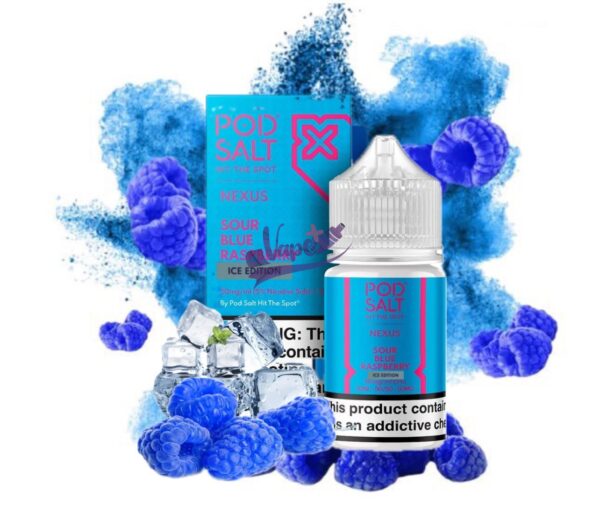سالت نیکوتین پاد سالت بلو رزبری گیلاس یخ | Pod Salt – Blue Raspberry Cherry Ice