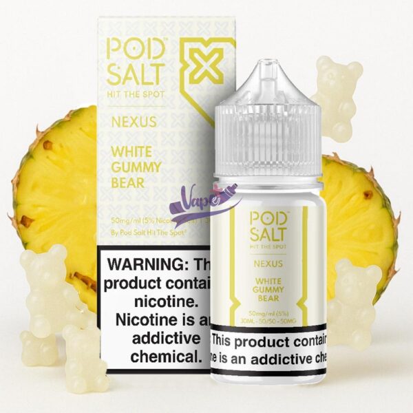 سالت پاد سالت پاستیل خرسی سفید | Pod salt white gummy bear