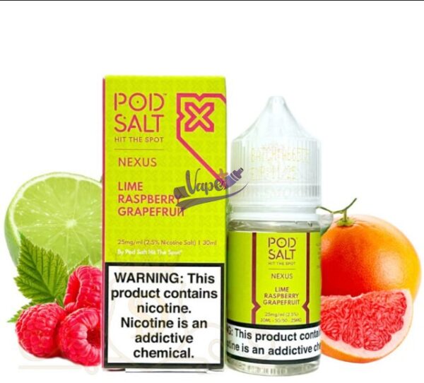 سالت رزبری گریپ فروت لیمو پاد سالت | Pod Salt Lime Raspberry Grapefruit
